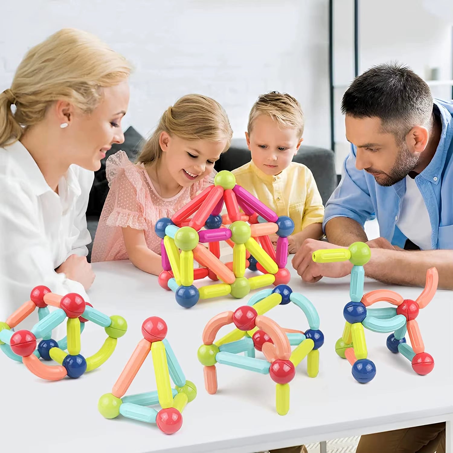 Magnetic Building Blocks Set for Kids – Montessori Educational Toy for Toddlers & Preschoolers